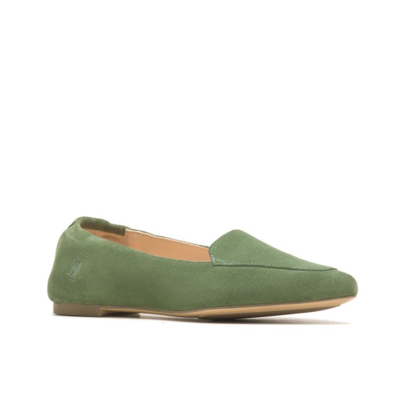 Women's Hazel Pointe Flat Hush Puppies Soft Sage Suede